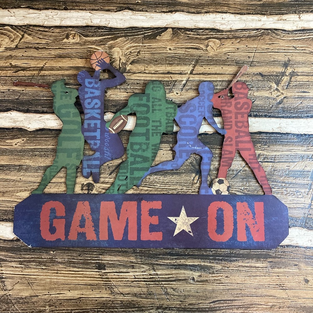 Sports metal wall decor